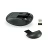 Equip Mini Optische Funkmaus, Beidhändig, Optisch, RF Wireless, 1600 DPI, Grau