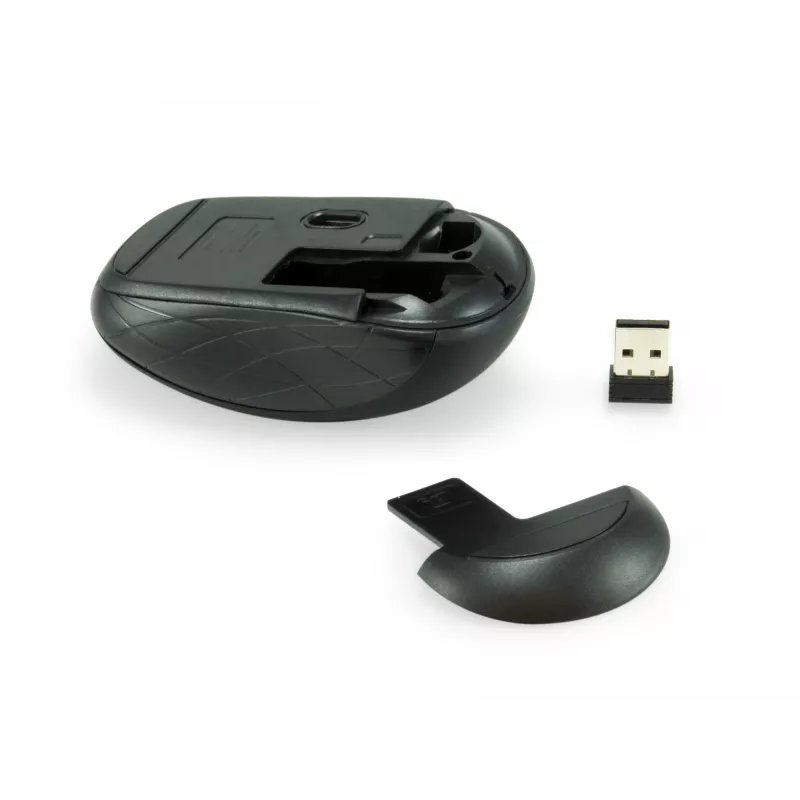 Equip Mini Optische Funkmaus, Beidhändig, Optisch, RF Wireless, 1600 DPI, Grau