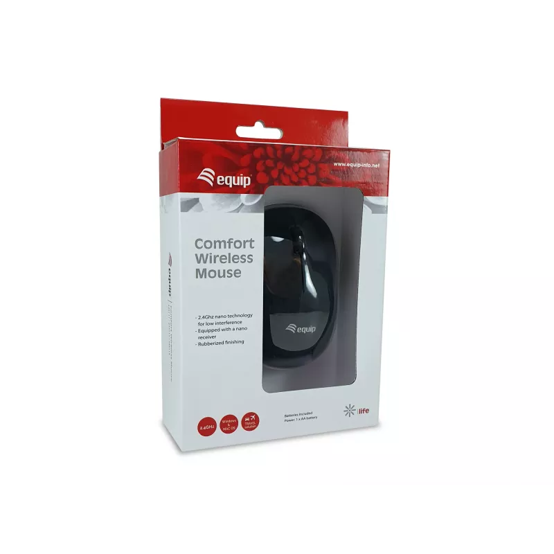 Equip Comfort Wireless Schwarz RF Wireless Maus