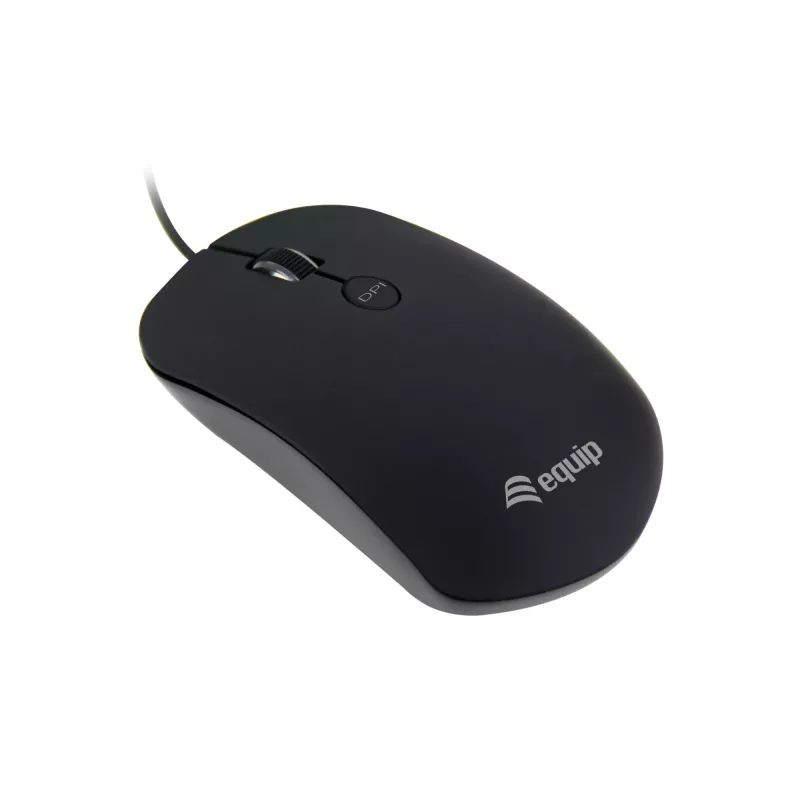 Equip USB Comfort Maus, beidhändig, optisch, USB Type-A, 1600 DPI, schwarz