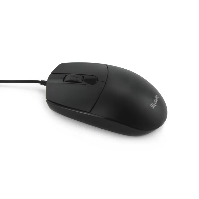 Equip USB Silent Maus, beidhändig, Optisch, USB Typ-A, 1200 DPI, Schwarz