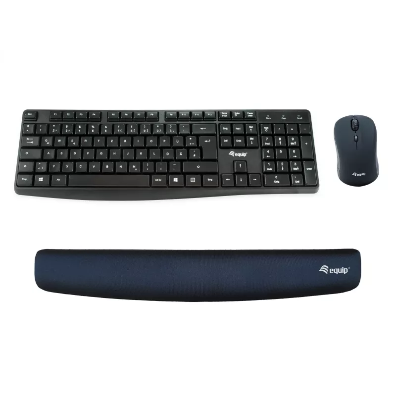 Equip Handgelenkauflage für Tastatur, Schwarz, Memory-Schaum, China, 465 mm, 70 mm, 20 mm