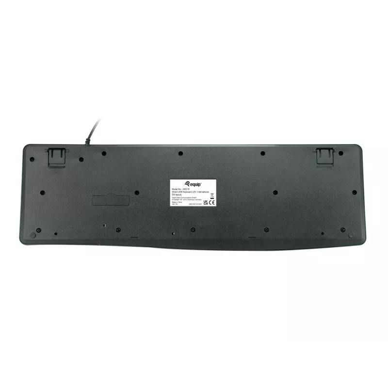 Equip kabelgebundene USB-Tastatur, US/Internationales Layout (QWERTY), Full-Size (100%), Kabelgebunden, USB, QWERTY, Schwarz