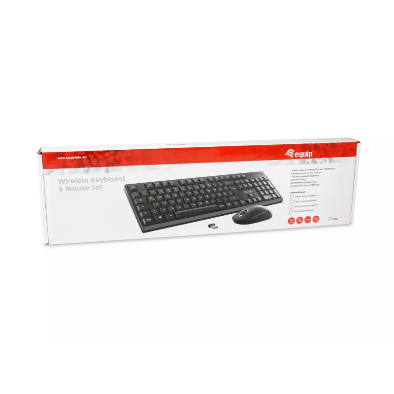Equip Wireless Tastatur & Maus Set, IT-Layout