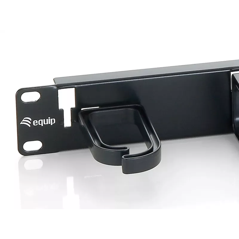 Equip 19 Zoll Rack-Montage Kabelmanagement-Panel, Schwarz (RAL 9005)