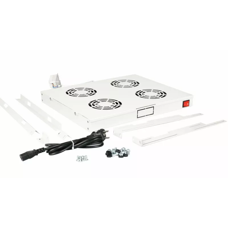 Equip Cooling Fans 19', 1U, 4FANS, RAL7035 Grau
