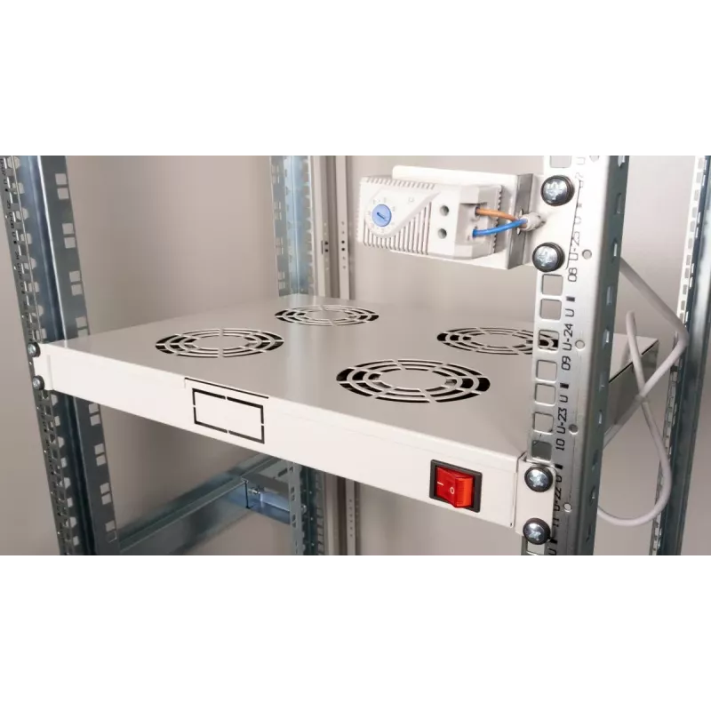 Equip Cooling Fans 19', 1U, 4FANS, RAL7035 Grau