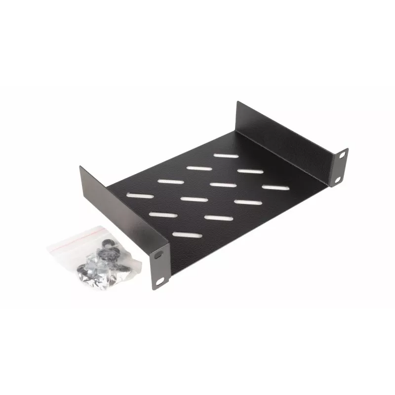 Equip Fixed Shelf 10', 1U, 150MM, Schwarz