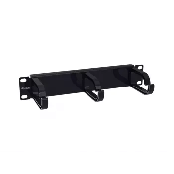 Equip 10 Zoll Kabelmanagement-Panel, 1U, Schwarz
