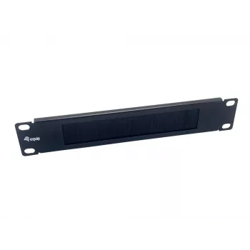 Brush-Panel Equip 10 Zoll 1U Schwarz Stahl 25,4 mm Breite