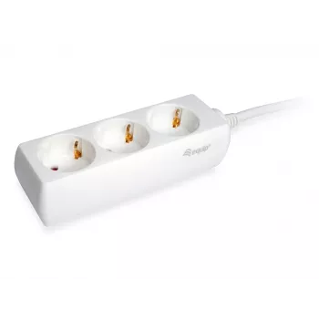 Equip 245550 Stromverlängerung 1,5 m 3 AC-Steckdosen Innenbereich Weiß