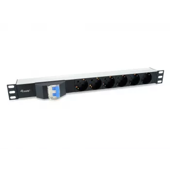 Equip 333312 Stromverteilungseinheit (PDU) 6 AC-Steckdosen 1U schwarz