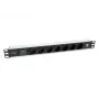 Equip 333315 Stromverteilungseinheit (PDU) 7 AC-Ausgänge 1U Schwarz, Silber