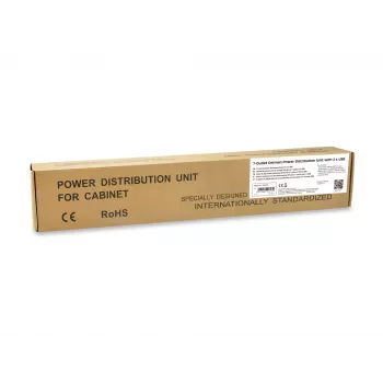 Equip 333315 Stromverteilungseinheit (PDU) 7 AC-Ausgänge 1U Schwarz, Silber
