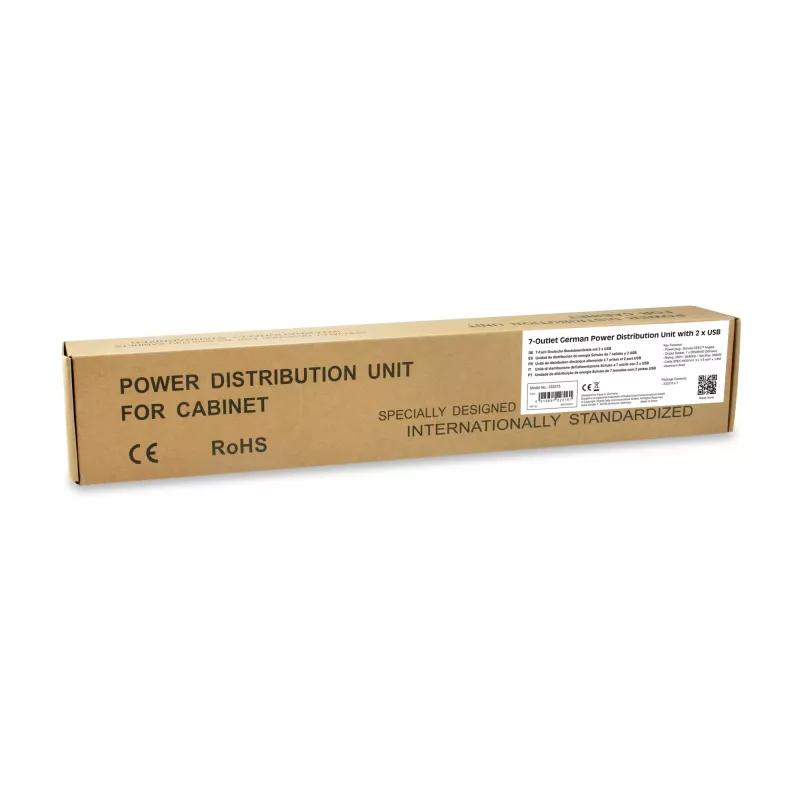 Equip 333315 Stromverteilungseinheit (PDU) 7 AC-Ausgänge 1U Schwarz, Silber
