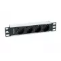 Equip 333311 Stromverteilereinheit (PDU) 4 AC-Ausgänge 1U Schwarz, Silber