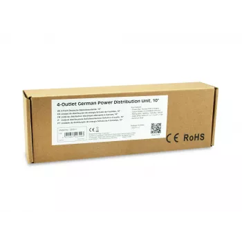 Equip 333311 Stromverteilereinheit (PDU) 4 AC-Ausgänge 1U Schwarz, Silber