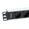 Equip 333311 Stromverteilereinheit (PDU) 4 AC-Ausgänge 1U Schwarz, Silber