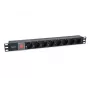Equip 8-fach deutsche Steckdosenleiste mit IEC C14 Stecker