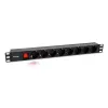 Equip 8-fach deutsche Steckdosenleiste mit IEC C14 Stecker