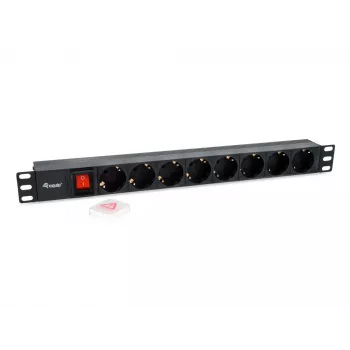 Equip 8-fach deutsche Steckdosenleiste mit IEC C14 Stecker