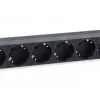 Equip 8-fach deutsche Steckdosenleiste mit IEC C14 Stecker