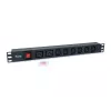 Equip 8-fach Steckdosenleiste, 6 x IEC-C13 + 2 x IEC-C19, Ein-/Ausschalter, Aluminiumgehäuse