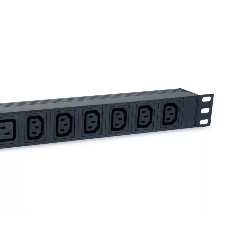 Equip 8-fach Steckdosenleiste, 6 x IEC-C13 + 2 x IEC-C19, Ein-/Ausschalter, Aluminiumgehäuse