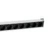 Equip 8-fach deutsche Steckdosenleiste, Aluminiumgehäuse, 3 m