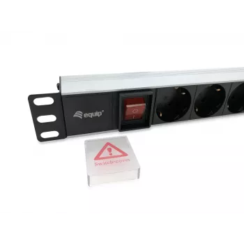 Equip 8-fach deutsche Steckdosenleiste, Aluminiumgehäuse