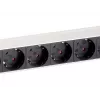 Equip 8-fach deutsche Steckdosenleiste, Aluminiumgehäuse