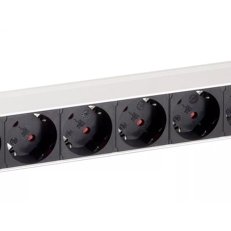 Equip 8-fach deutsche Steckdosenleiste, Aluminiumgehäuse