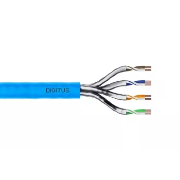 DIGITUS Installationskabel - CAT6a - U/FTP - AWG 23/1 - 100m - Blau