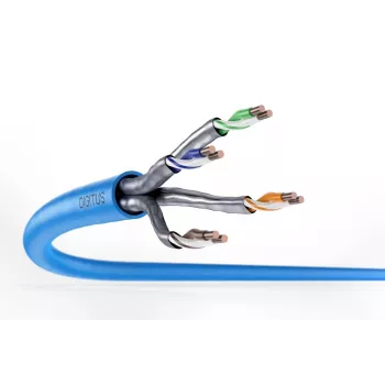 DIGITUS Installationskabel - CAT6a - U/FTP - AWG 23/1 - 100m - Blau