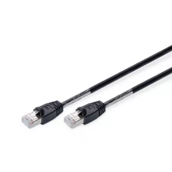 DIGITUS Outdoor-Patchkabel – CAT6 – S/FTP – mit Tülle – Cu – 1 m – schwarzer Mantel