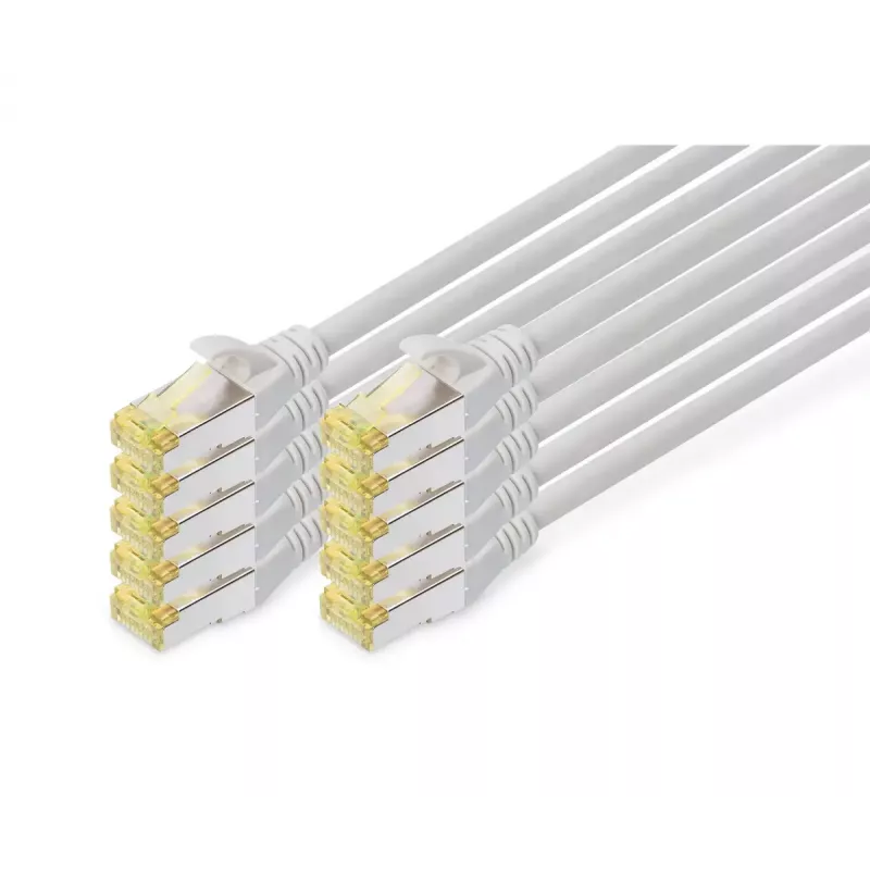 DIGITUS Patch Kabel - CAT6a - S/FTP - Snagless - 2m - red - 10pk