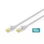 DIGITUS Patch Kabel - CAT6a - S/FTP - Snagless - 2m - red - 10pk