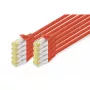 DIGITUS Patchkabel - CAT6a - S/FTP - Snagless - 3 m - rot - 10er-Pack