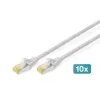 DIGITUS Patchkabel - CAT6a - S/FTP - Snagless - 5m - Schwarz - 10er-Pack