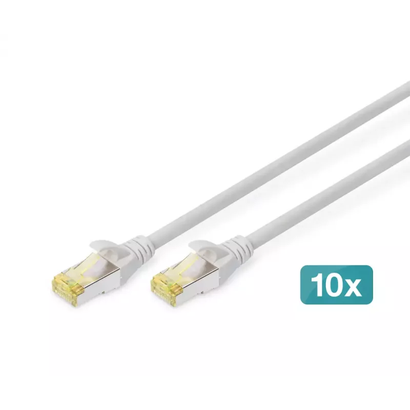DIGITUS Patchkabel - CAT6a - S/FTP - Snagless - 5m - Schwarz - 10er-Pack