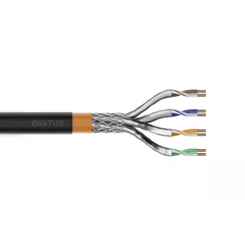 DIGITUS Installationskabel - Cat 7 - S/FTP - AWG 23/1 - 500 m - Schwarz