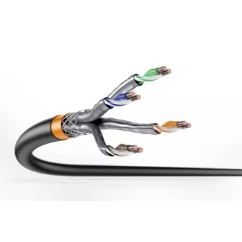 DIGITUS Installationskabel - Cat 7 - S/FTP - AWG 23/1 - 500 m - Schwarz