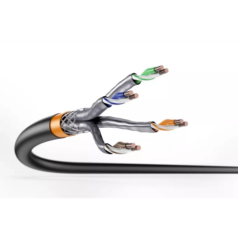 DIGITUS Installationskabel - Cat 7 - S/FTP - AWG 23/1 - 500 m - Schwarz