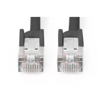 DIGITUS Patchkabel - CAT6 - S/FTP - mit Tülle - 1m - Schwarz