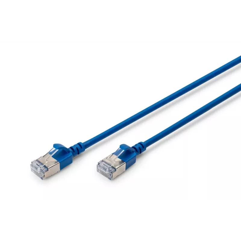 DIGITUS schlank-Patchkabel - CAT6A - F-FTP - 1,5 m - Blau