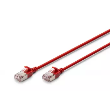 DIGITUS schlank Patchkabel - CAT6A - F-FTP - 1m - Rot
