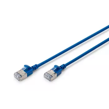 DIGITUS schlank-Patchkabel – CAT6A – F-FTP – 1 m – Blau