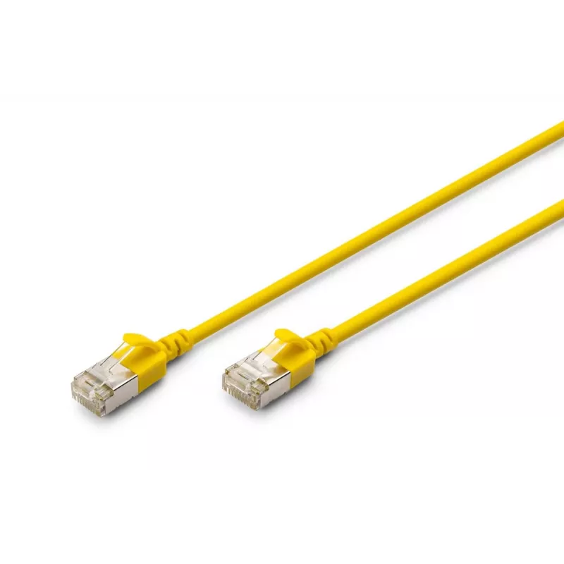 DIGITUS schlank Patchkabel - CAT6A - F-FTP - 30 cm - Gelb