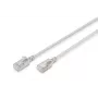 DIGITUS schlank Patchkabel - CAT6A - F-FTP - 30 cm - Grau