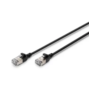 DIGITUS schlank Patchkabel - CAT6A - F-FTP - 2m - Schwarz